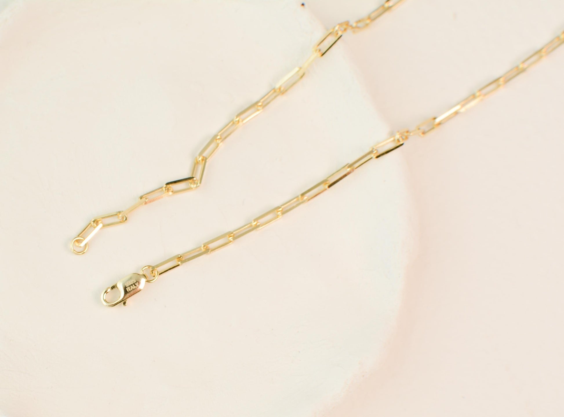 Paperclip Chain Necklace Link Chain Dainty 14k Gold Plate Choker Layering Chain Necklace Minimalist Mini Links Chain Everyday Necklace
