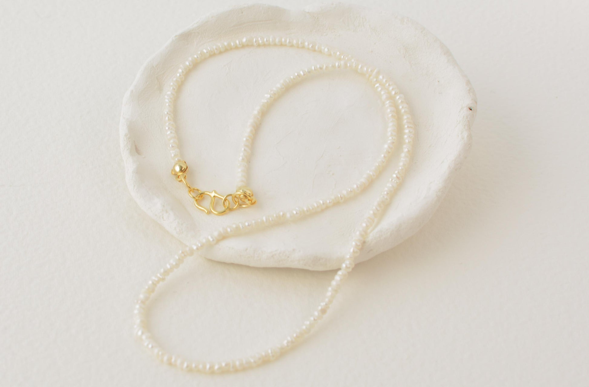 Dainty Choker Pearl Necklace Tiny Pearls Necklace Small Pearls 2 3 mm Seed Layering Necklace Thin Pearl Choker Elegant Gift for Her