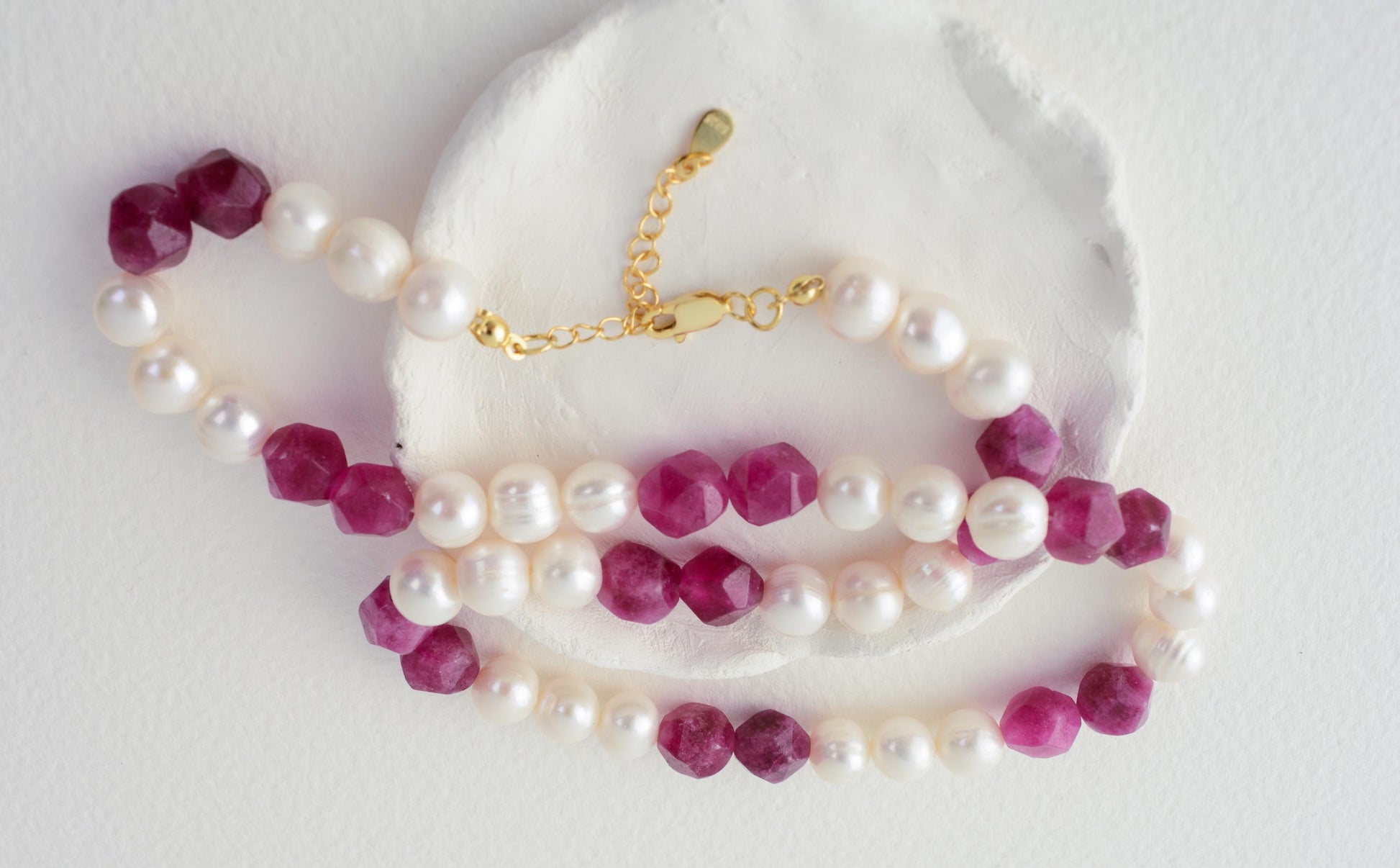 Large Pearl Necklace Beaded Gemstone Big Pearl Necklace Baroque Pearl Aquamarine Blue Necklace Tourmaline Pink Necklace Pearl Gift for Mom