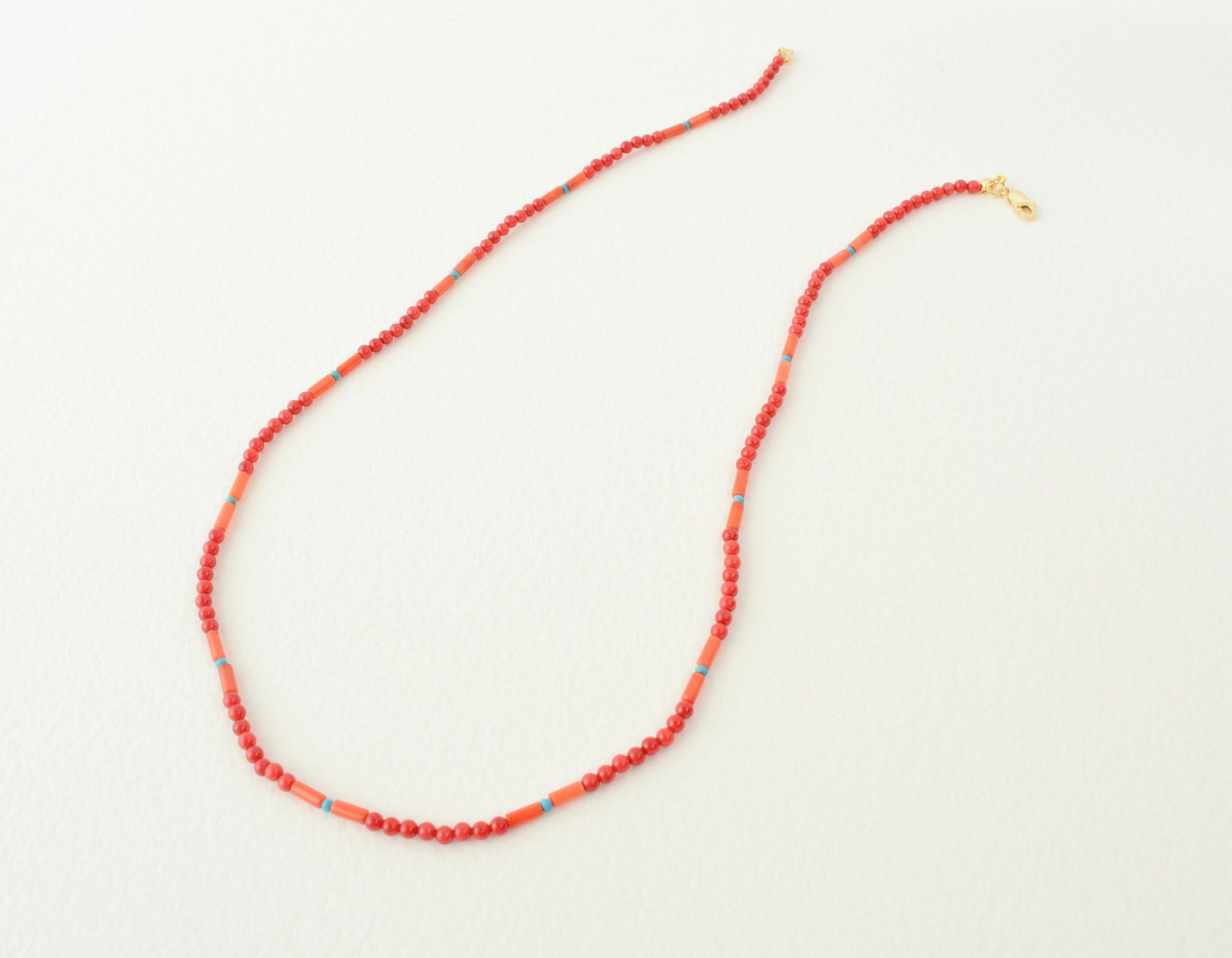 Red Beaded Necklace Boho Dainty Choker Layering Coral Colorful Mixed Stones Gift for Her