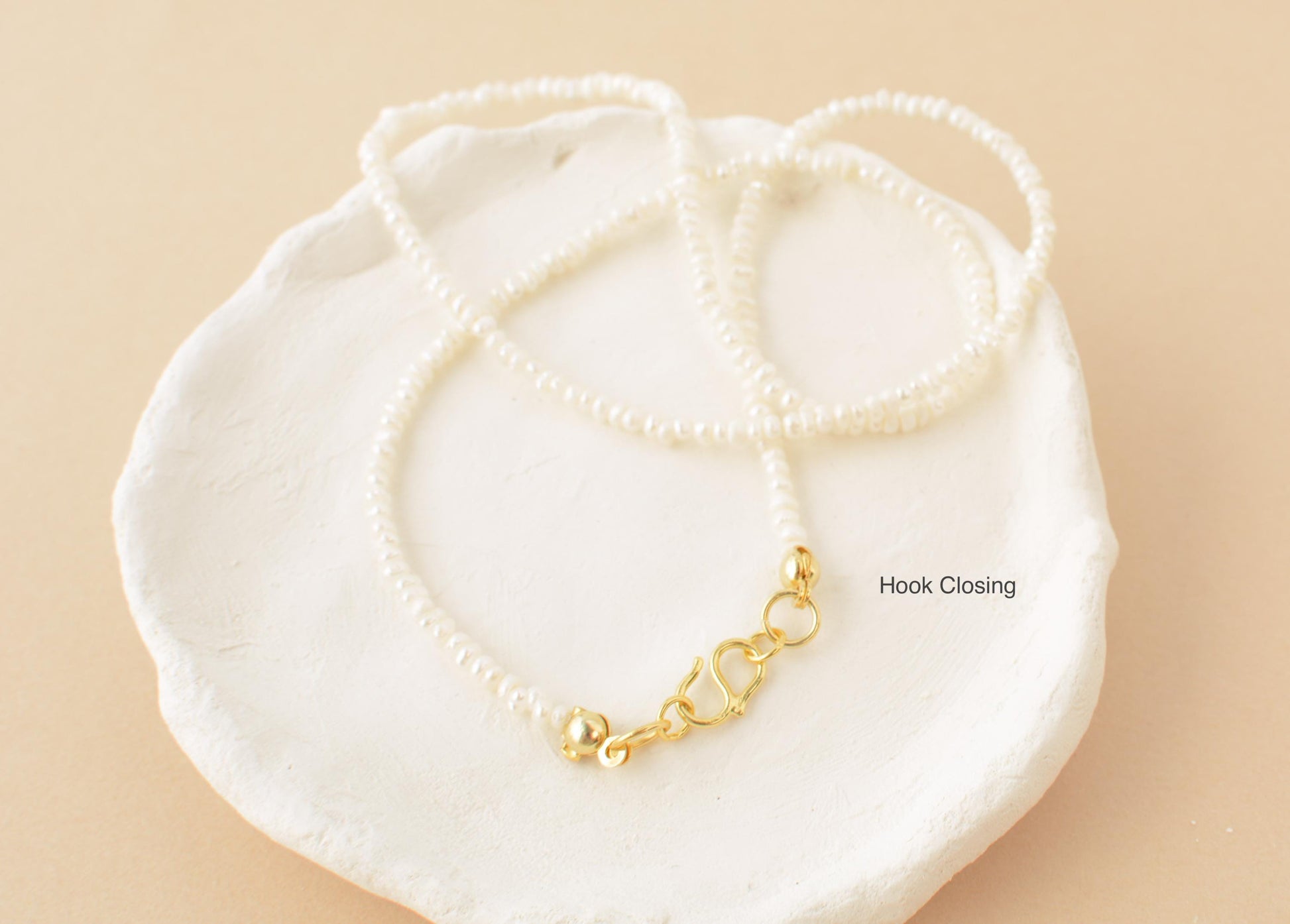 Dainty Choker Pearl Necklace Tiny Pearls Necklace Small Pearls 2 3 mm Seed Layering Necklace Thin Pearl Choker Elegant Gift for Her