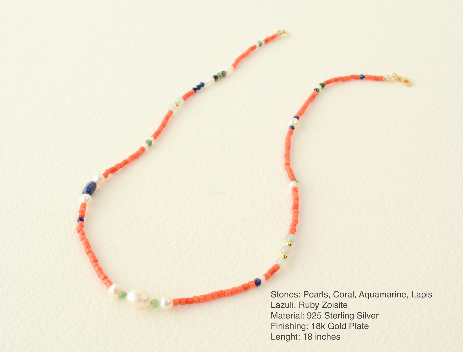 Small Beaded Necklace Colorful Mixed Bead Necklace Natural Stones Beaded Necklace Gemstone Minimalist Layering Beaded Necklace Gift for her