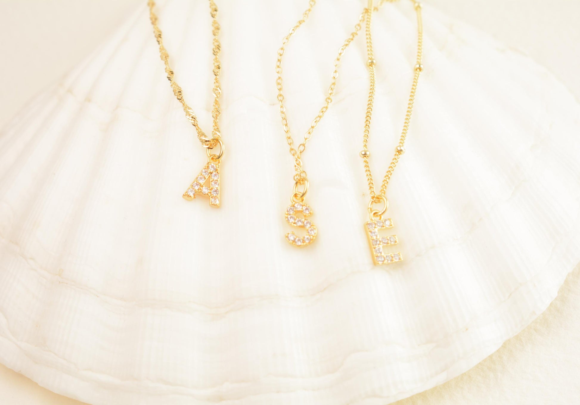 Personalized Tiny Letter Necklace Initial Diamond Necklace Gold Letter Pave Necklace Personalized Jewelry Gift for her Bridesmaid gift