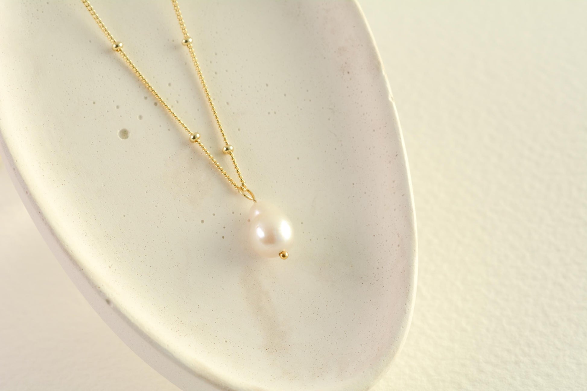 Dainty Pearl Necklace Gold Chain Drop Pearl Necklace Layering Minimalist Real Pearl Necklace Bridal Necklace Bridesmaid Gift For Her
