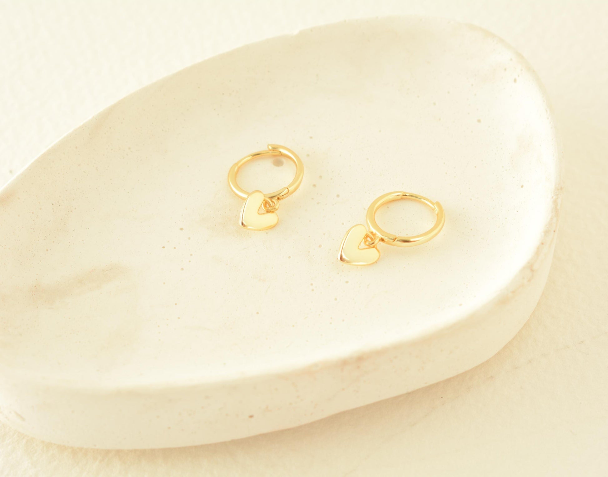 Tiny Heart Earring Huggies Hoop Earring Minimalist Heart Earring Gold Delicate Hoop Earring Valentine Days Gift for Her Christmas Gift