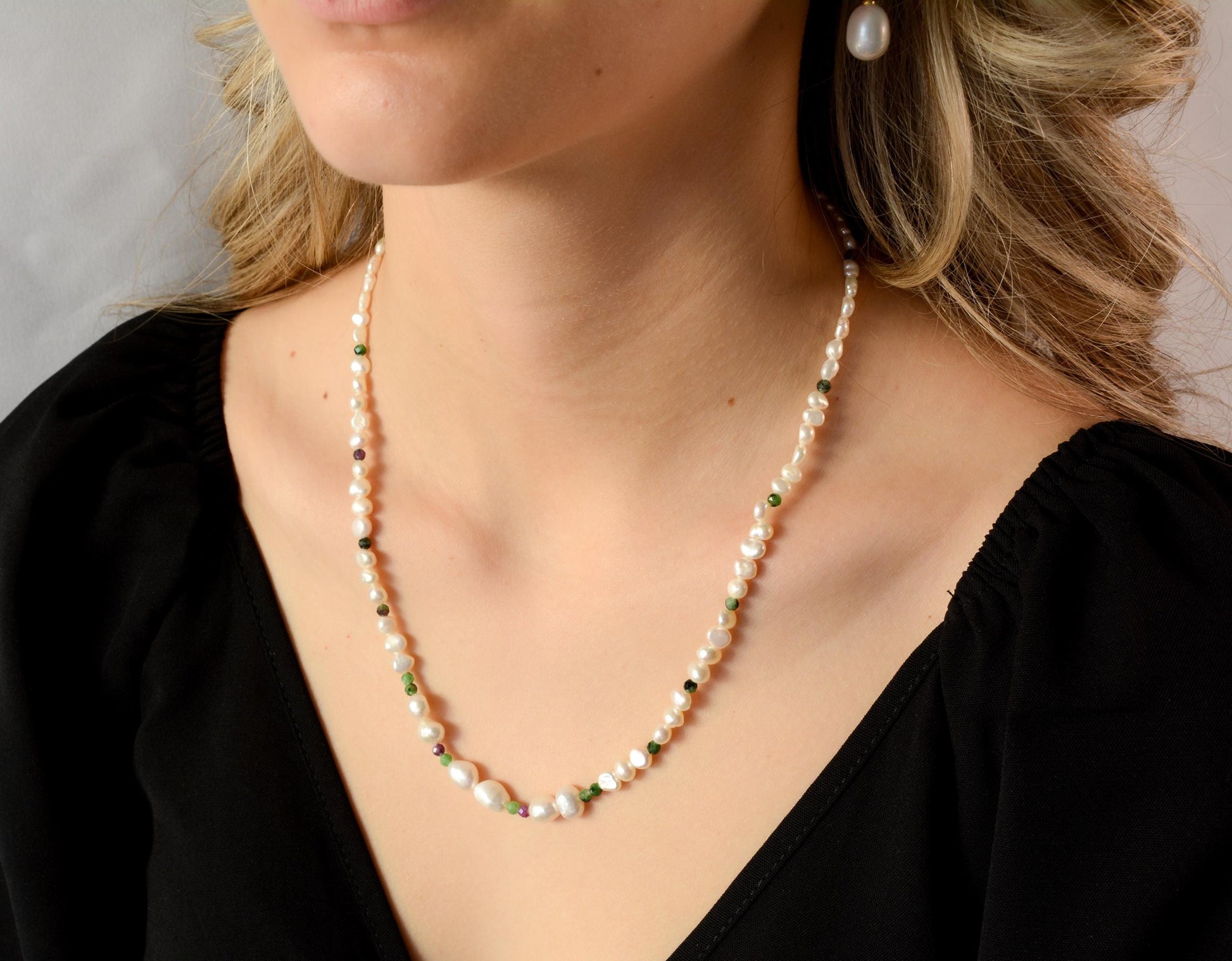 Freshwater Pearl Necklace Gift for Bridesmaid Real Pearl Necklace Baroque Pearls Jewelry Delicate Pearl Necklaces Gift for Her Gift for Mom