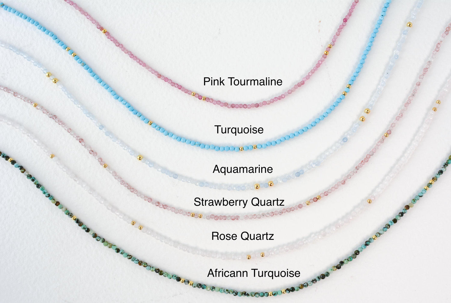 Tiny Bead Choker Green Small Bead Necklace Dainty Gemstone Layer Crystal Choker delicate gift minimalist necklace gift for her