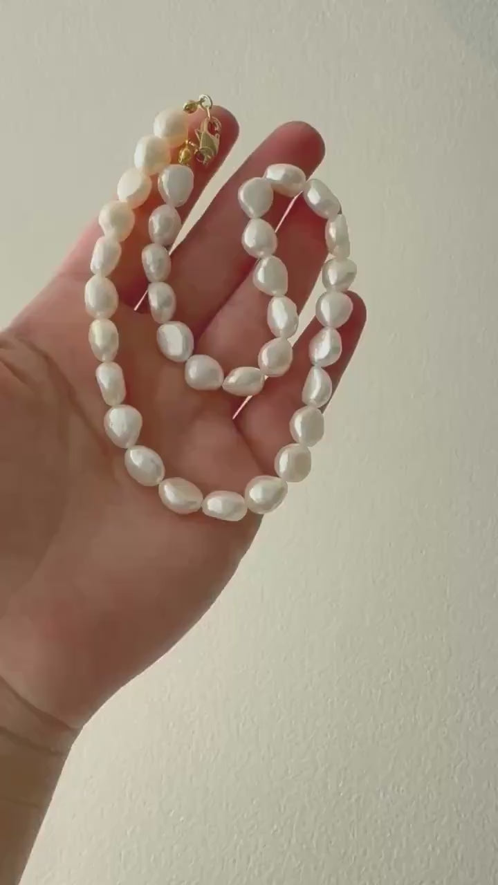 Pearl Choker Chunky Freshwater Pearl Necklace Bridal Pearl Choker Large Irregular Pearl Choker Premium Necklace Gift for Bride Gift for Her