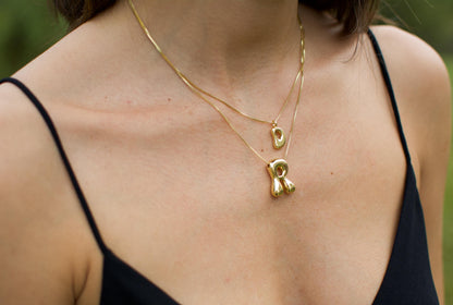 Initial Necklace Custom Letter Bubble Necklace 3D Gold Initial Monogram Necklace Balloon letters Personalized gift for her