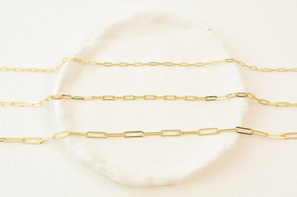 Paperclip Chain Necklace Link Chain Dainty 14k Gold Plate Choker Layering Chain Necklace Minimalist Mini Links Chain Everyday Necklace