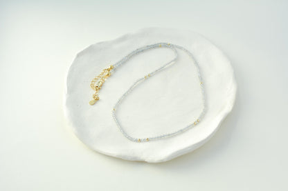 Beaded Choker Dainty Tiny Crystals Necklace Gemstone Labradorite AAA+ Gold Small Bead Choker Layering Seed bead Gift for Her Gift Bridesmaid