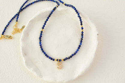 Tiny Bead Necklace Initial Custom Letter Choker Colorful Small Bead Necklace Personalized Minimalist Choker Dainty Crystal Bead Necklace