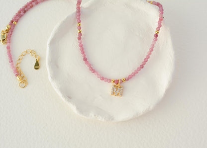 Tiny Bead Necklace Initial Custom Letter Choker Colorful Small Bead Necklace Personalized Minimalist Choker Dainty Crystal Bead Necklace