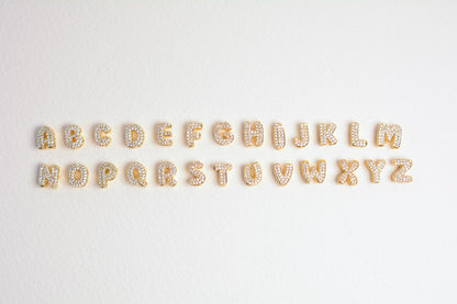 Custom Name Necklace Tiny Bubble Letters Necklace Diamond Gold Letters 3D Necklace Balloon Monogram Name Necklace Personalized Gift for Her