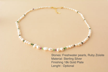 Freshwater Pearl Necklace Gift for Bridesmaid Real Pearl Necklace Baroque Pearls Jewelry Delicate Pearl Necklaces Gift for Her Gift for Mom