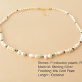 Freshwater Pearl Necklace Gift for Bridesmaid Real Pearl Necklace Baroque Pearls Jewelry Delicate Pearl Necklaces Gift for Her Gift for Mom