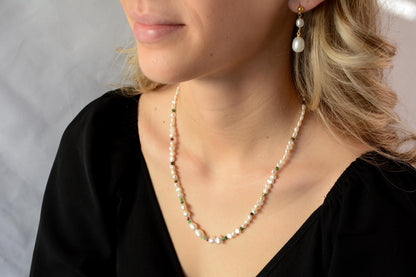 Freshwater Pearl Necklace Gift for Bridesmaid Real Pearl Necklace Baroque Pearls Jewelry Delicate Pearl Necklaces Gift for Her Gift for Mom