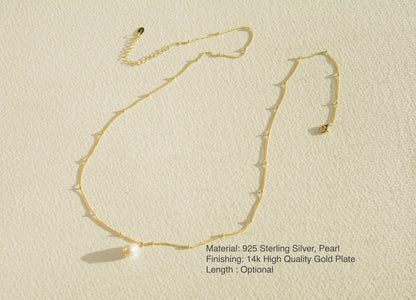 Dainty Pearl Necklace Gold Chain Drop Pearl Necklace Layering Minimalist Real Pearl Necklace Bridal Necklace Bridesmaid Gift For Her