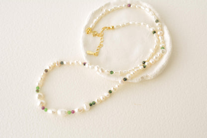 Freshwater Pearl Necklace Gift for Bridesmaid Real Pearl Necklace Baroque Pearls Jewelry Delicate Pearl Necklaces Gift for Her Gift for Mom