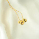 Family Birthflower Necklace Tiny Multiple Birth Flower Necklace Personalized Gift Gold Birth Month Necklace Gift for Mother Day Gift for Her