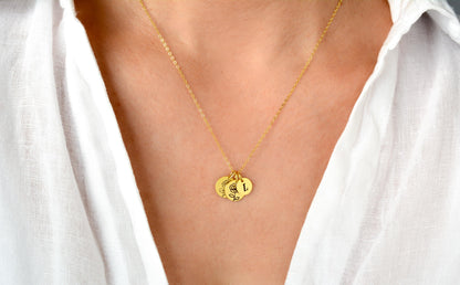 Family Birthflower Necklace Tiny Multiple Birth Flower Necklace Personalized Gift Gold Birth Month Necklace Gift for Mother Day Gift for Her