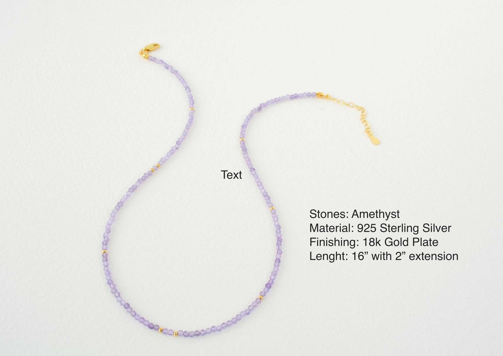 Amethyst Bead Necklace Tiny Bead Necklace Minimalist Crystal Necklace Purple Beaded Choker Dainty Small Bead Necklace Gemstone Gift for Her