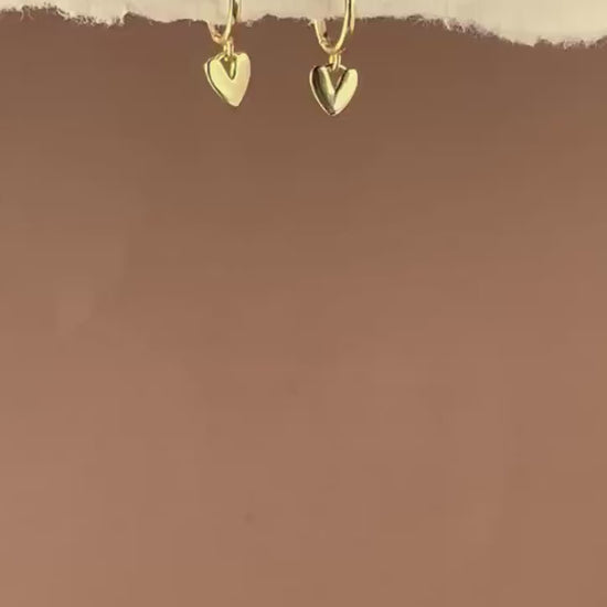 Tiny Heart Earring Huggies Hoop Earring Minimalist Heart Earring Gold Delicate Hoop Earring Valentine Days Gift for Her Christmas Gift