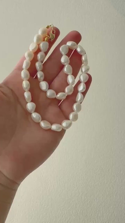 Pearl Choker Chunky Freshwater Pearl Necklace Bridal Pearl Choker Large Irregular Pearl Choker Premium Necklace Gift for Bride Gift for Her